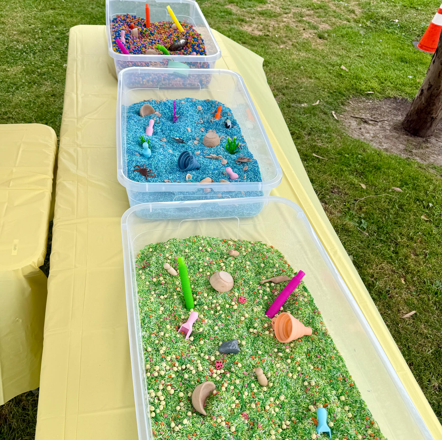 Custom Sensory Bins Custom sensory bins for large events, childcard programs, and eldery.