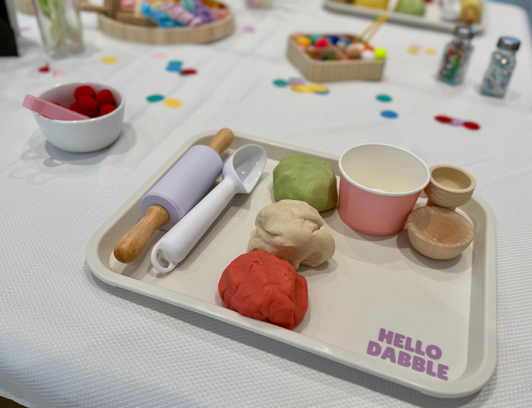 Sweets Sensory Kit custom dough sensory bin for kids birthday party Los Angeles
